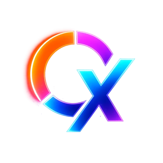 Logo QX - cincin terbuka dan huruf X
